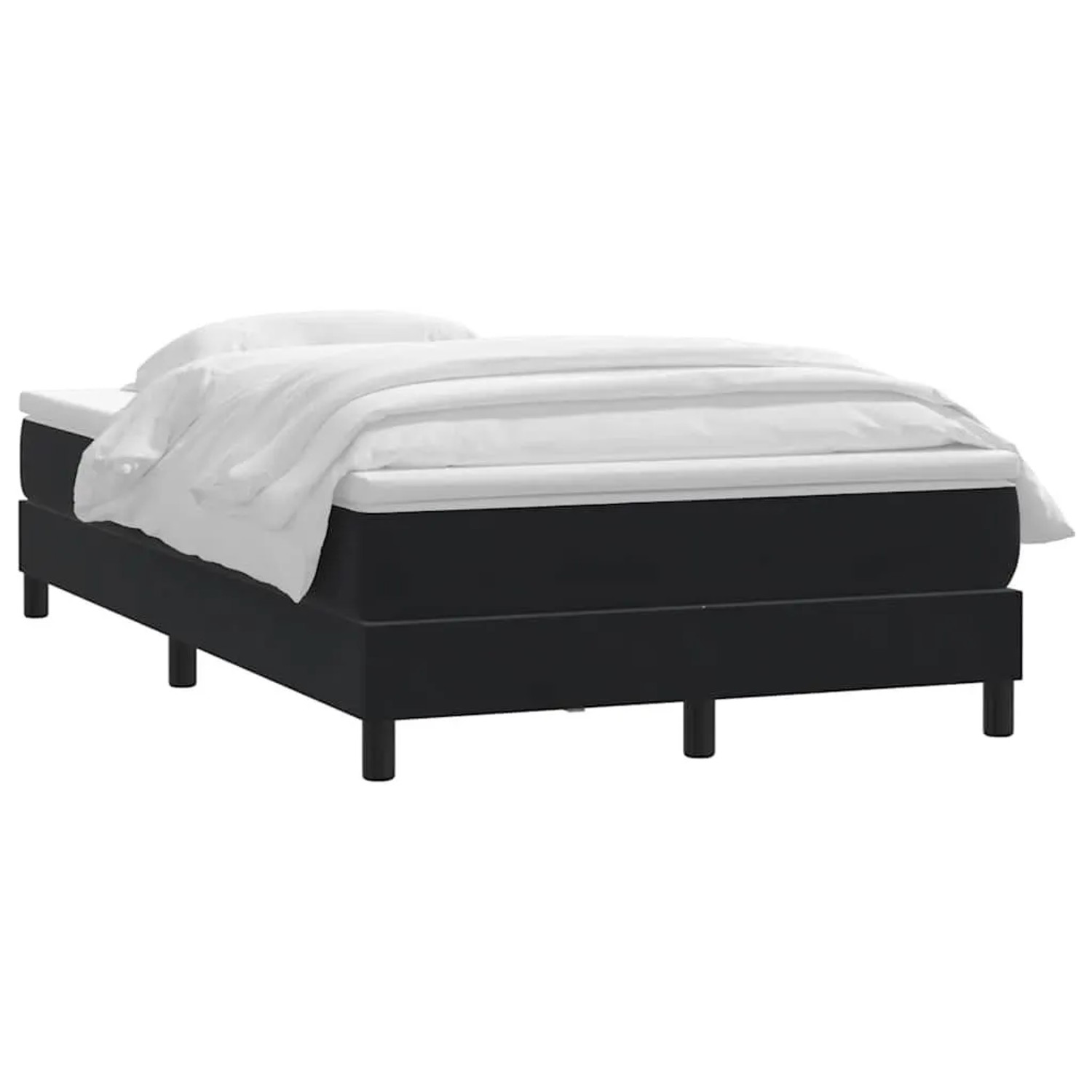 vidaXL Boxspringbett mit Matratze Schwarz 120x210 cm Samt 3315917 günstig online kaufen
