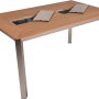 Rechteckiger, grauer Gartentisch FLORENCE (90x150 cm) von Garden Pleasure mit Aluminiumgestell.