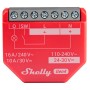 Rotes Shelly 1PM Gen4 Smart-Relais für die Hausautomation, Unterputzmontage.