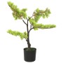 Künstlicher Bonsai Zypresse im Topf, 60 cm hoch, grüne Kunstpflanze für Innenräume.