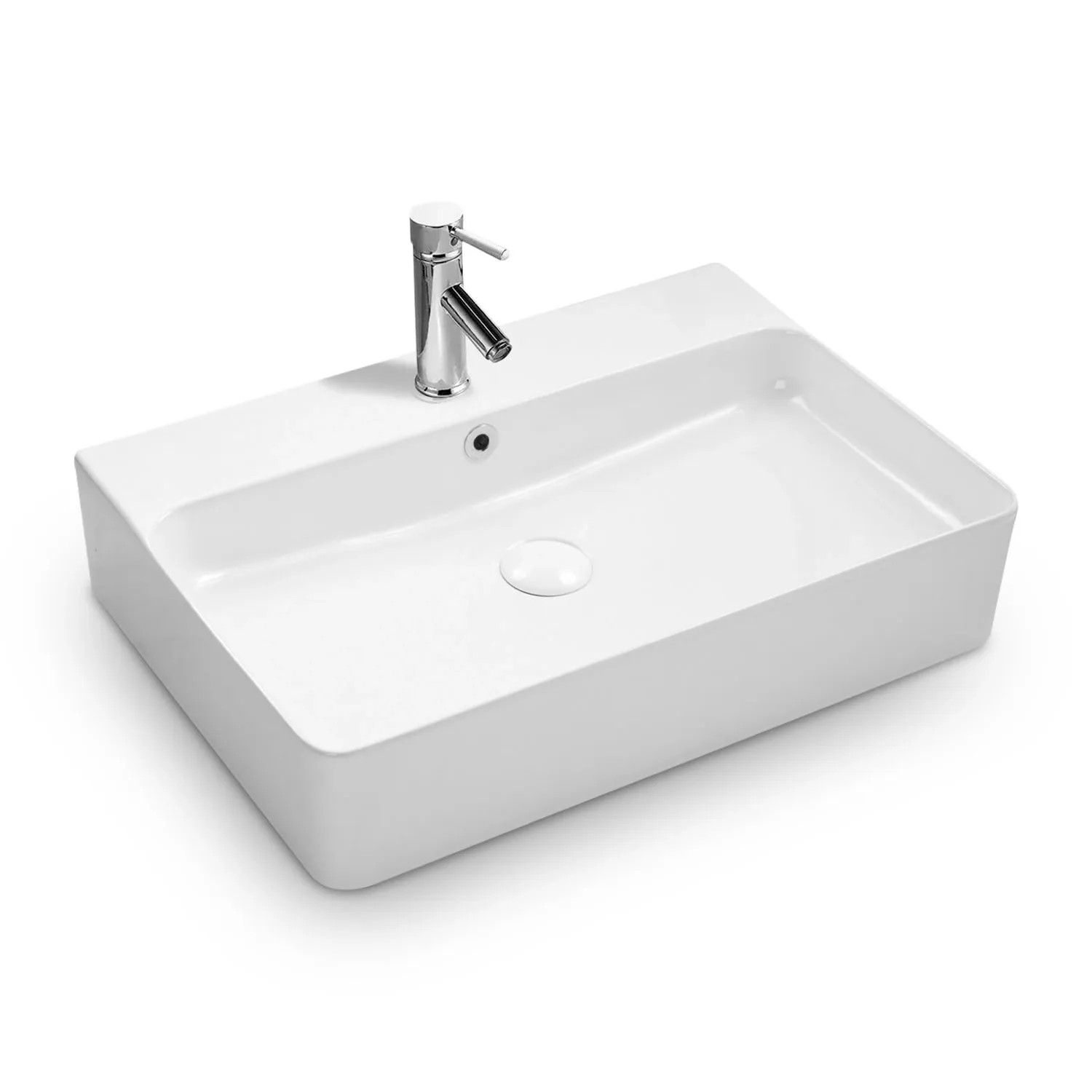 Stilform Waschbecken aus der Serie SOHO 2.0 in Dünner Rand 60 x 42 cm aus Feinster Keramik