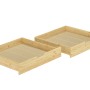 Erst-Holz Bettkasten für Betten - 2-Teilig – Kiefer Natur Modell S2