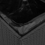 Schwarze vidaXL Kissenbox aus Poly-Rattan, Aufbewahrung für Garten & Terrasse.