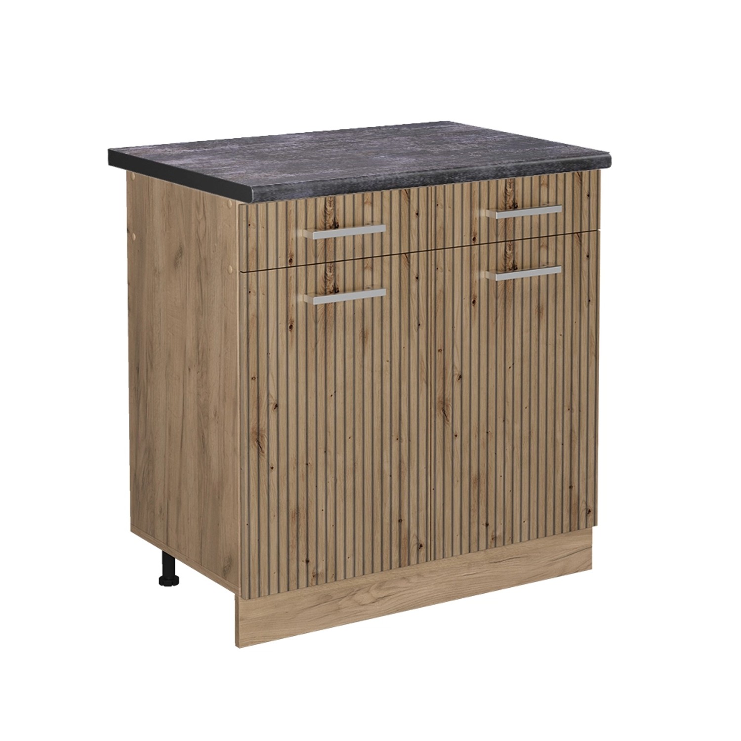 Vicco Küchenunterschrank R-Line Artisan-Eiche/Goldkraft Eiche 80 cm AP Anthrazit