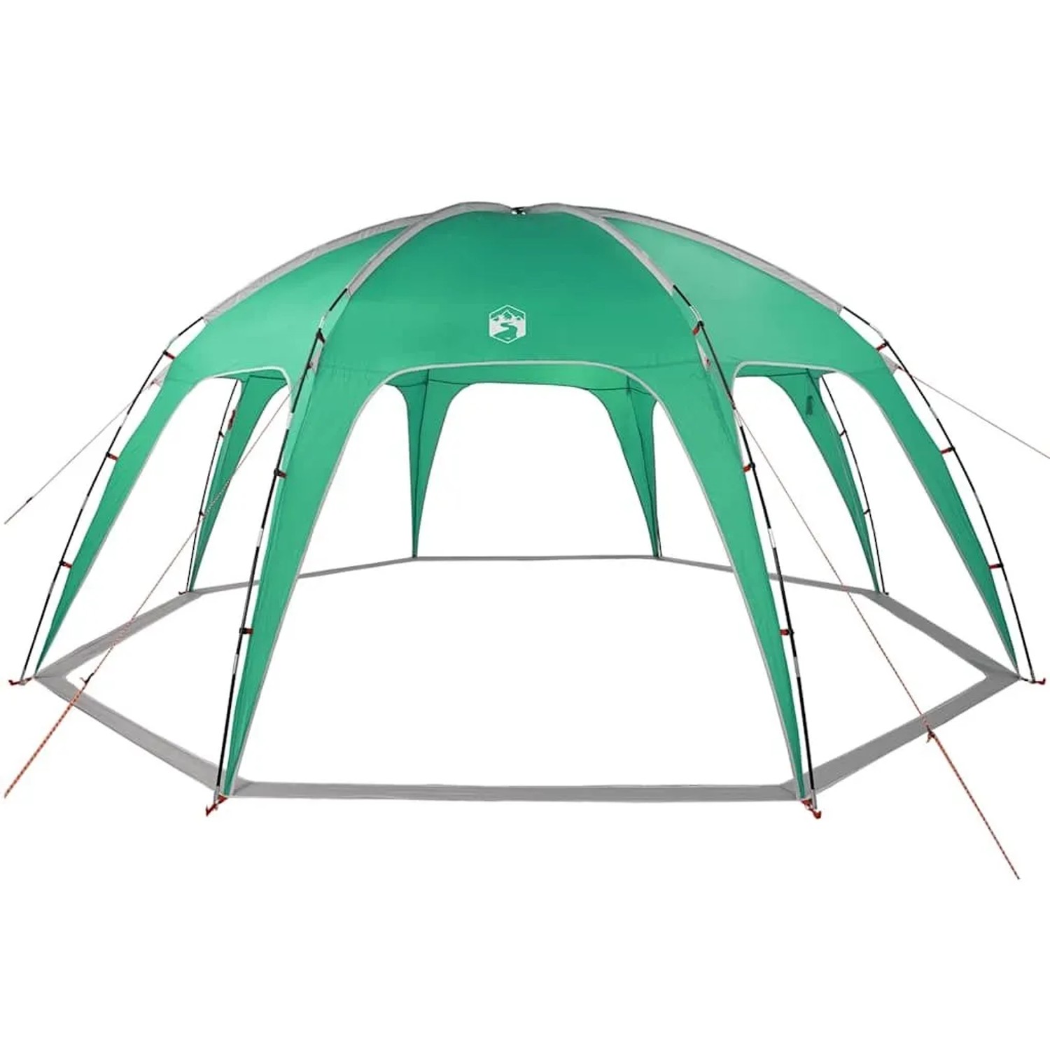 Meergrünes vidaXL Partyzelt, wasserdichter Pavillon mit Fiberglasstangen für Garten und Feiern.