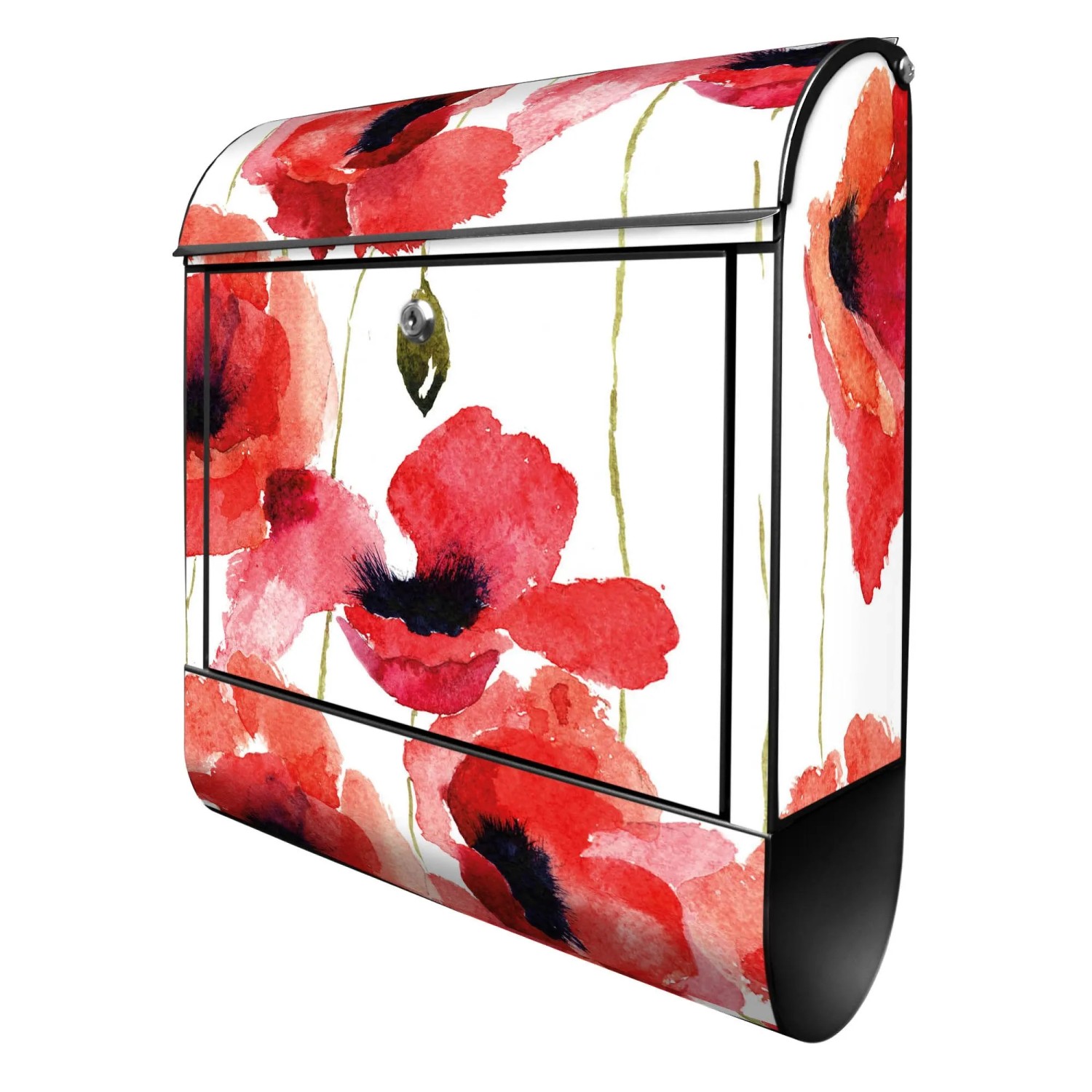 Banjado Design Briefkasten Schwarz Pulverbeschichtet 39x47x14cm 2 Schlüssel günstig online kaufen