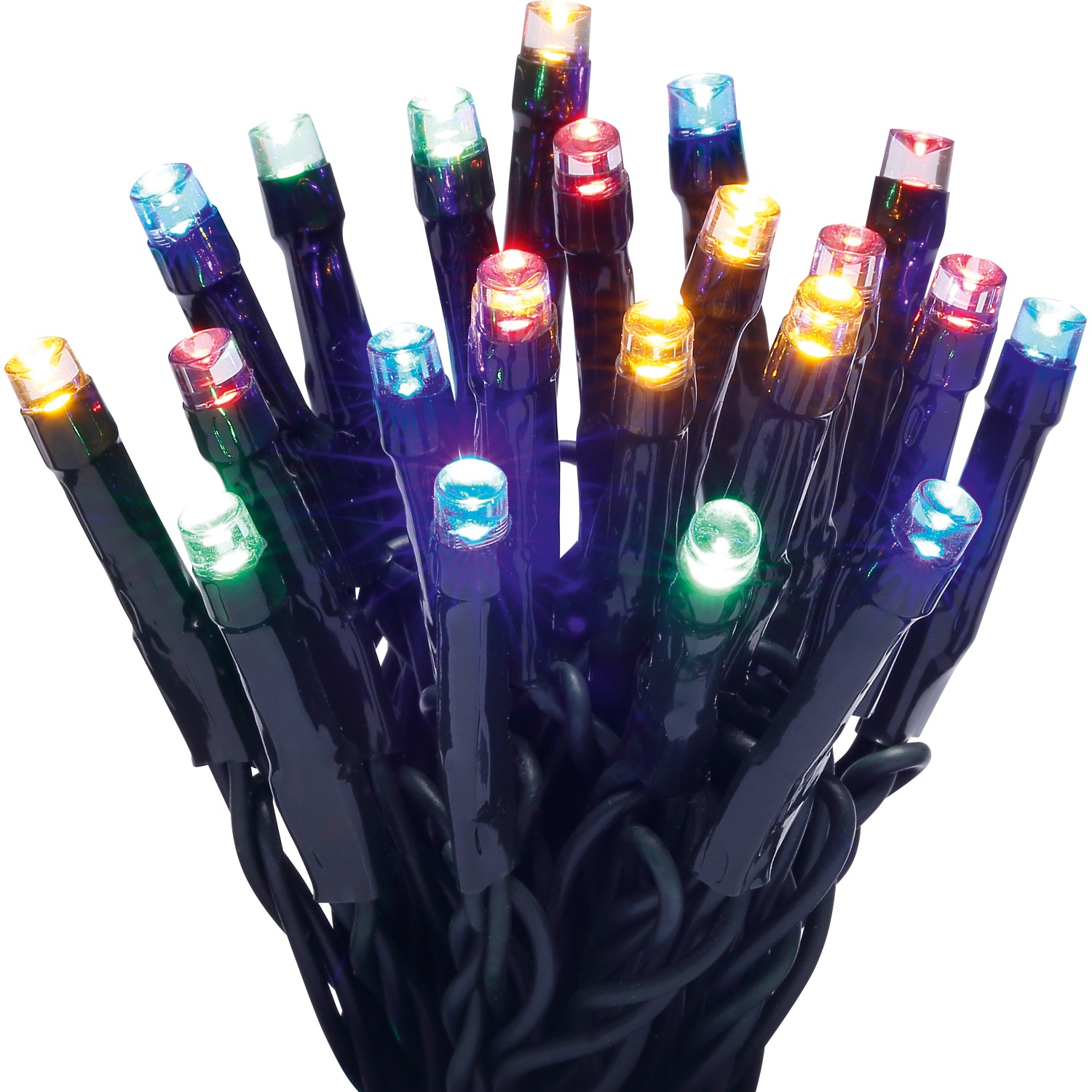 LED-Lichterkette 80 LEDs Bunt Grünes Kabel 8,92 m