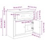 vidaXL Highboard Artisan-Eiche 70 x 35,5 x 67,5 cm Holzwerkstoff 881418_11