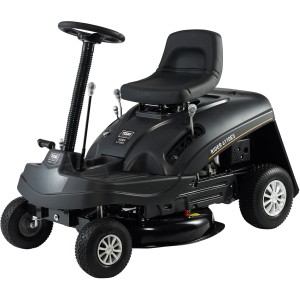 Texas Aufsitzmäher Rider 6110E, Rasentraktor mit Seitenauswurf und schwarzem Design.