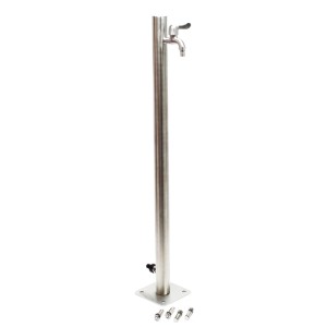 Wiltec Wasserzapfstelle 955 Cm Wassersäule Edelstahl Rund Garten Zapfsäule