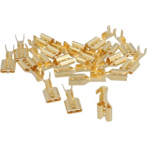 Cartrend Flachsteckhülsen, 6,3 mm, 20 Stück, blank, für Autoelektrik.