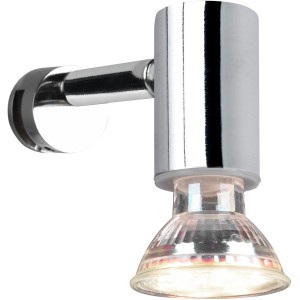 Chromfarbene Trio Wandleuchte Lorenzo für Bad und Spiegel mit GU10 Fassung.