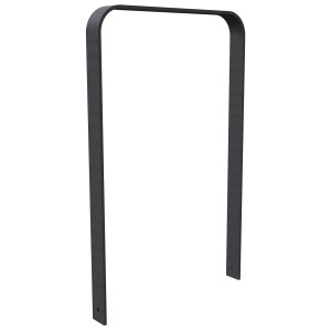 Schake Anlehnbügel aus Flachstahl, gebogen, eisengrau, 1200x750 mm. Fahrradständer für den Außenbereich.