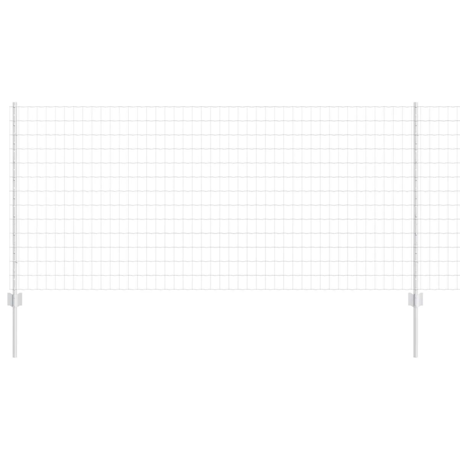 vidaXL Zaun mit Pfosten Silber 1 x 10 m Stahl 3336155 günstig online kaufen