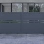 Modernes Casanoov Schiebetor Cimone, 3,5 m breit, aus Aluminium mit Motorisierung.