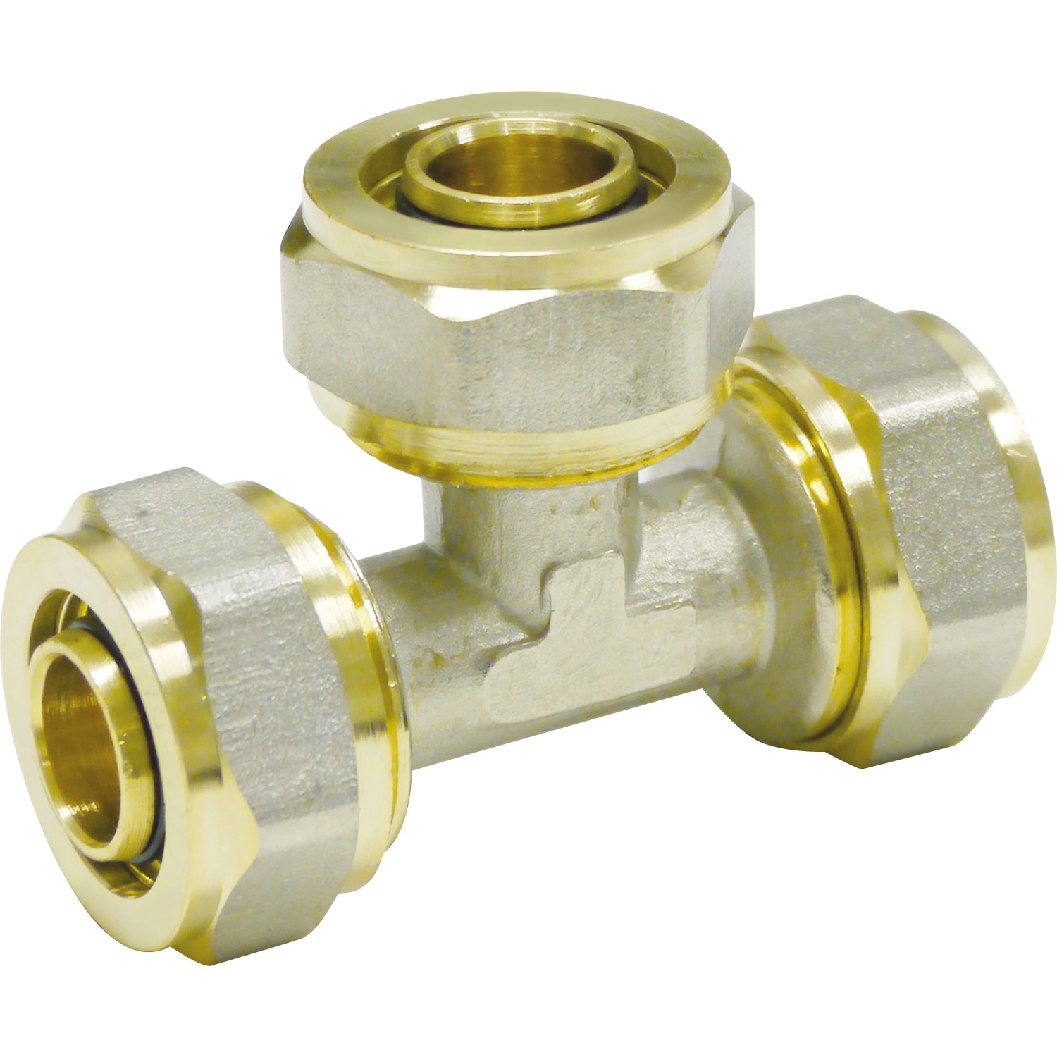 PIPETEC Pressfitting T-Stück Messing 16 x 2 mm