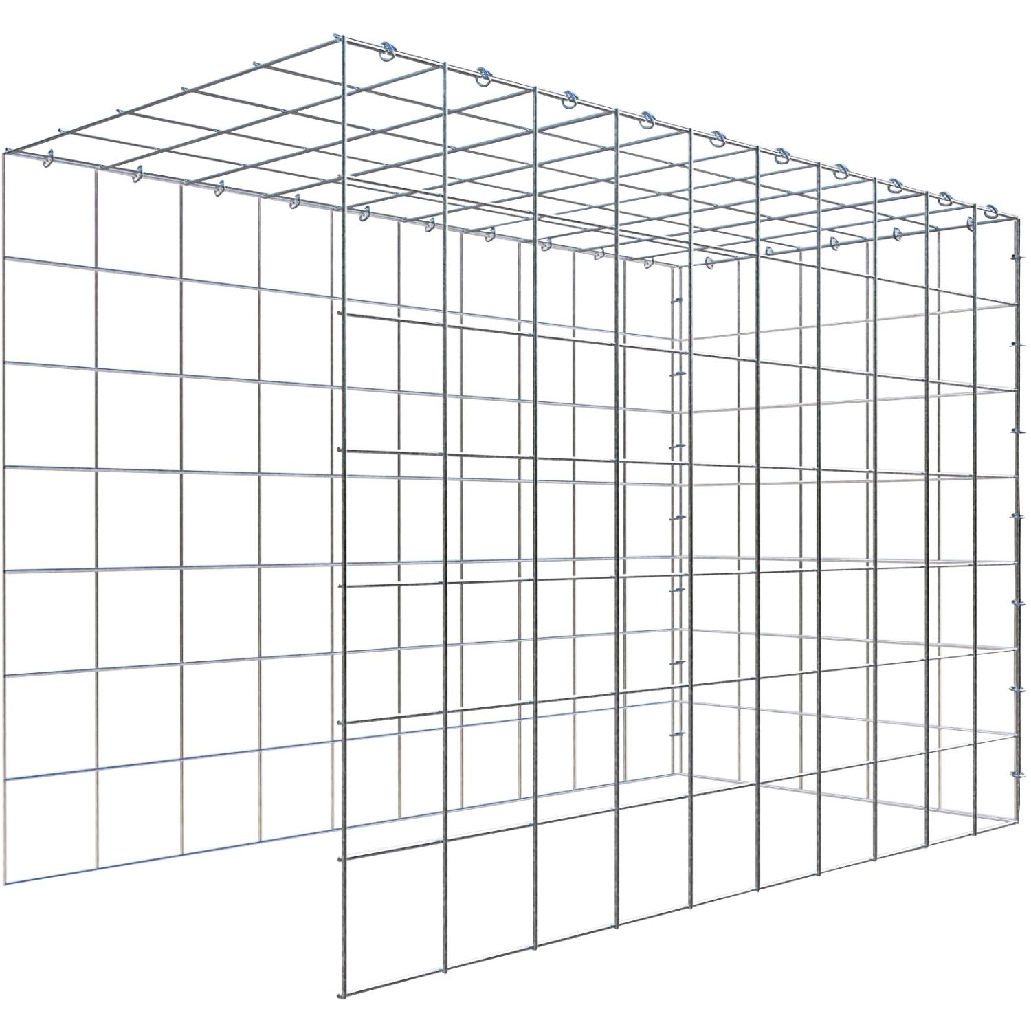 Thumbnail - Gabiona C-Ring-Gabione-Anbaukorb Typ 4 70 x 100 x 50 cm Maschenw 10 x 10 cm