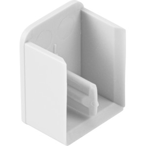 Weiße Endkappe für 2-polige Phasenschiene, 10er-Set für Schienensysteme.