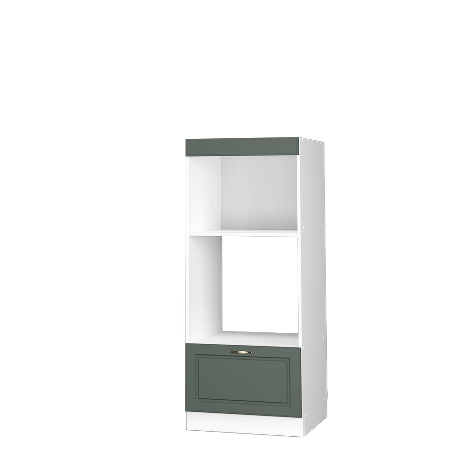 Vicco Mikrowellenschrank Fame-Line Grün-Gold Landhaus/Weiß 60 cm Offen