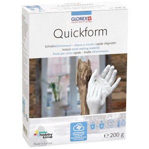 Quickform Formbaumasse 200g: Gießmasse zur detailgetreuen Abformung von Objekten, z.B. Händen.