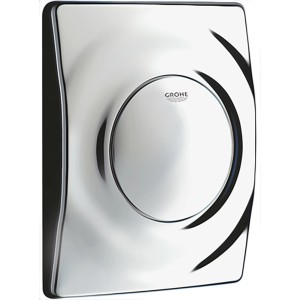 Grohe Surf WC-Drückerplatte in Chrom, zeitlos elegant für die Spülung.