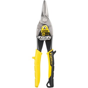 Stanley Fatmax Blechschere, gerade, gelber Griff, 250 mm. Ideal zum Schneiden von Blech.