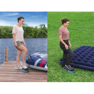 Bestway Air Step Fußpumpe zum Aufpumpen von Schlauchboot und Luftmatratze beim Camping.
