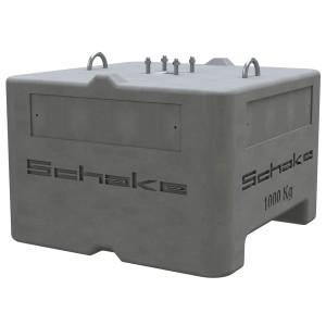 Schake Beton-Aufstellvorrichtung, 1000 kg, für Baugeräte, mit Kranösen und Gewindebolzen.
