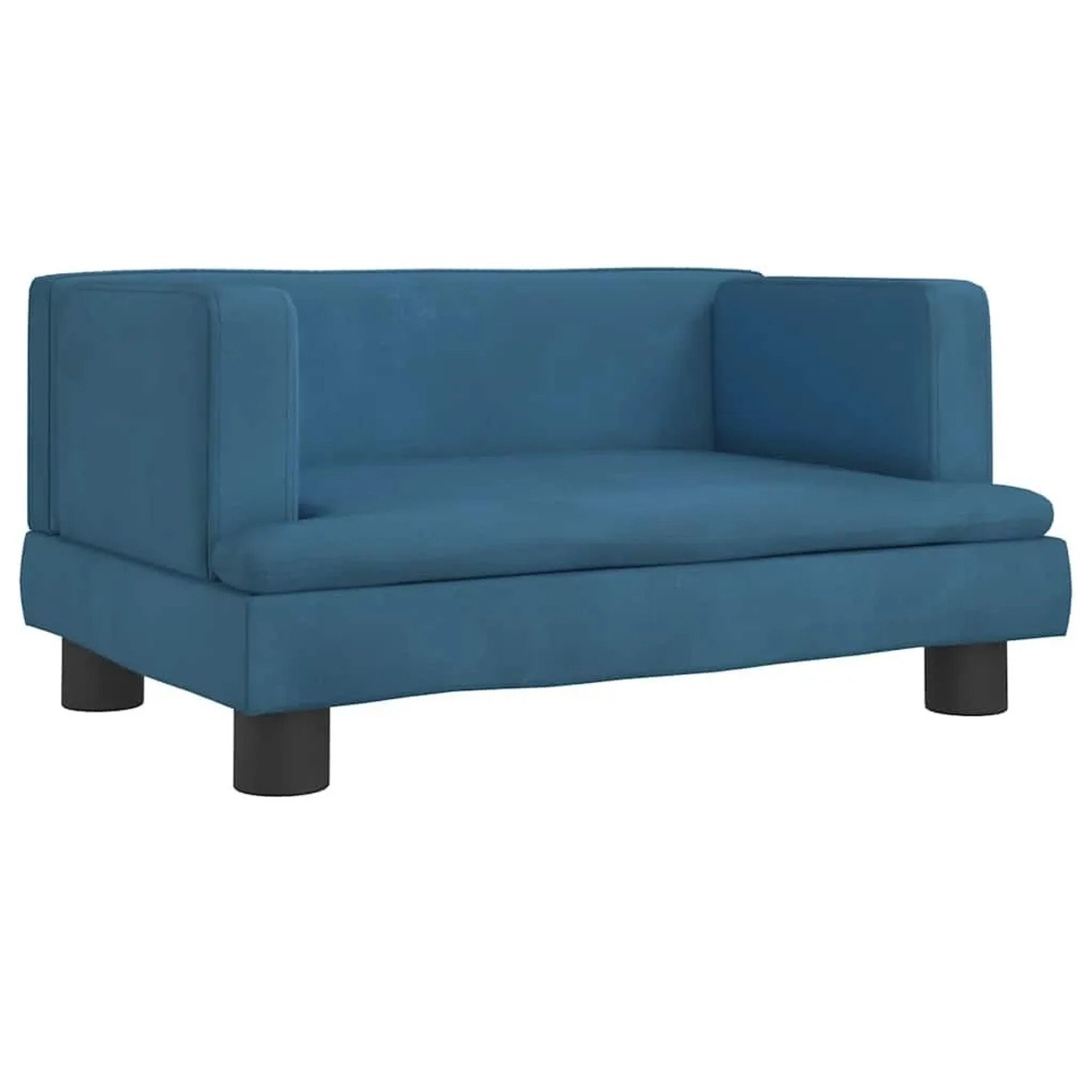 vidaXL Kindersofa Blau 60x40x30 cm Samt 3196317