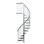 Feuerverzinkte Dolle Außenspindeltreppe Gardenspin mit TRIMAX-Stufen, Durchmesser 125 cm.