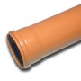 Orangefarbenes Marley Kanalgrundrohr DN 110, 1 m Länge.