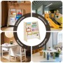 SoBuy Bücherregal Kinderregal mit 4 Stofffächern Zeitungsständer KMB50-N_5