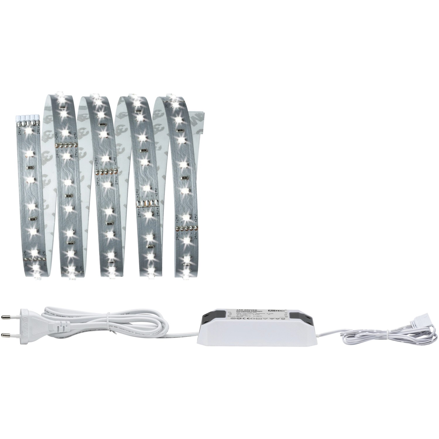 Paulmann MaxLED LED-Strip Basis-Set, 1,5m, kaltweiß, mit Trafo.