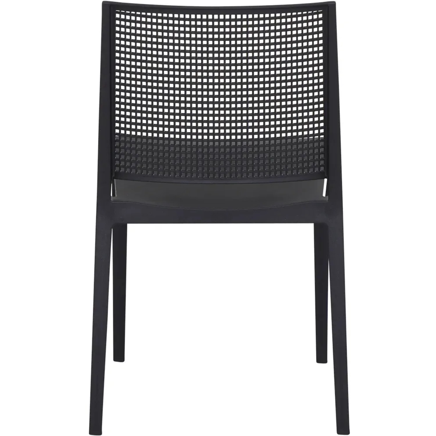 Anthrazitfarbener Siena Garden Stapelstuhl Square, 56x46x80 cm, für Garten und Terrasse.