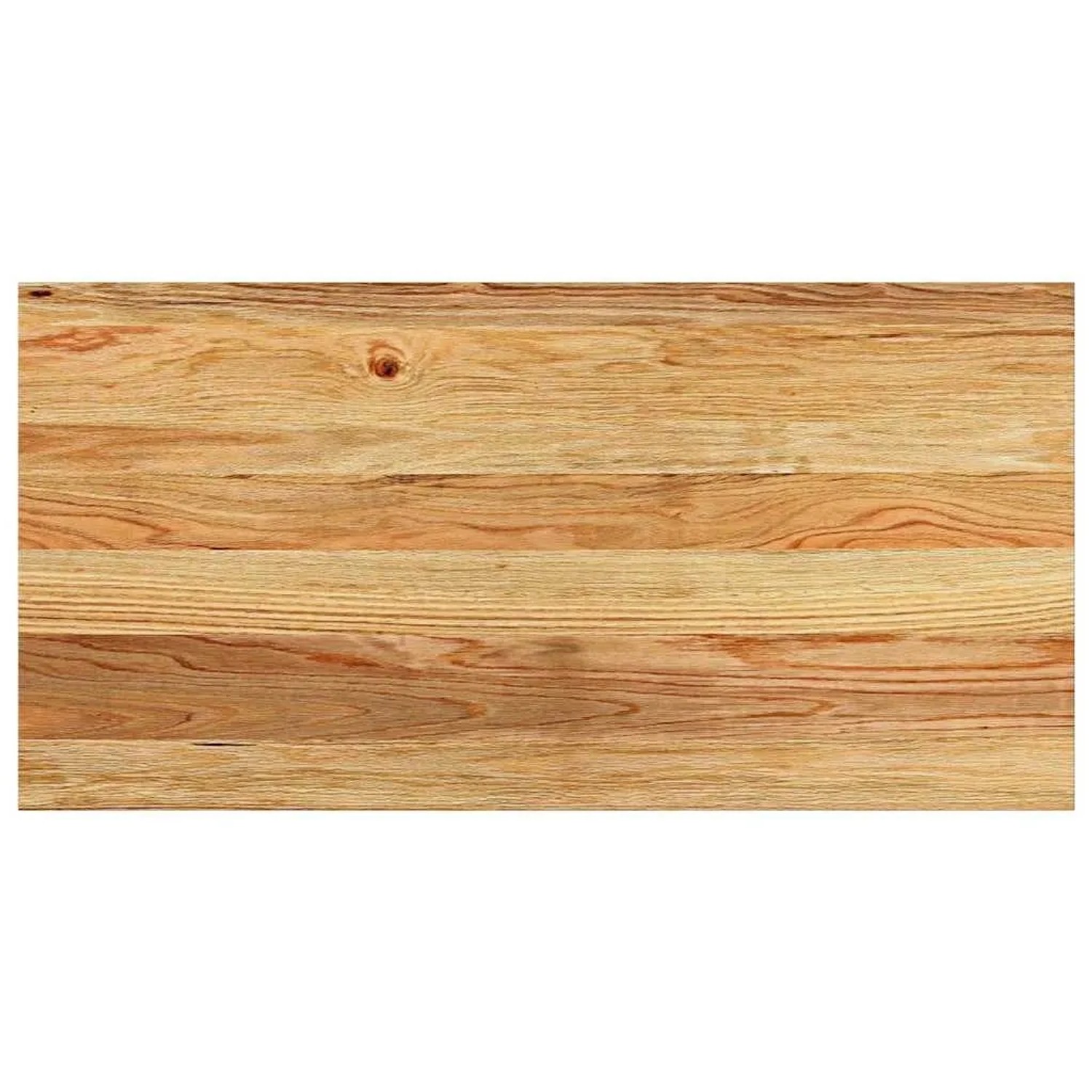 Helle Eichenholz Fensterbank aus Massivholz mit sichtbarer Maserung und Ast, fein geschliffen und lackiert.