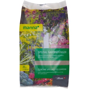 Sack Manna Spezial Gartendünger 20 kg für Gemüse, Beeren, Blumen und Stauden.