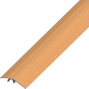 Niveauausgleichsprofil aus Aluminium Clipstech, 40 mm breit, 2 m lang, in Buche-Optik.