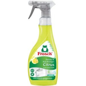 Frosch Reiniger Dusche & Bad Citrus, 500ml Flasche mit Sprühkopf.
