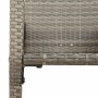 Detailaufnahme: Graues Poly Rattan Gartenmöbel-Set, Barhocker-Element.