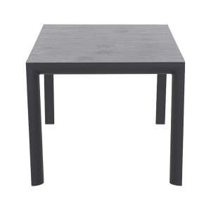 Rechteckiger Siena Garden Gartentisch Silva in Wood Grey, 90x140 cm. Moderner Outdoor-Tisch mit Keramik-Platte und Aluminiumrahmen.