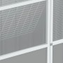 Detailansicht der grauen vidaXL Voliere aus verzinktem Stahl, Vogelhaus.