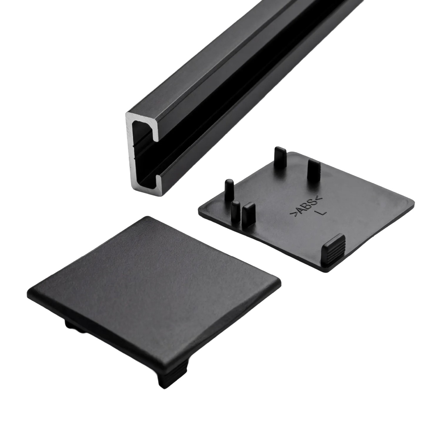Doorlegro Distanzprofil EasySlide 65 Schwarz 1 cm x 200 cm x 6,5 cm