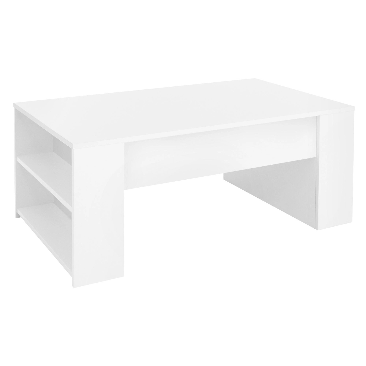 ML-Design Couchtisch in Weiß 100x60x42 cm Beistelltisch aus Holz günstig online kaufen