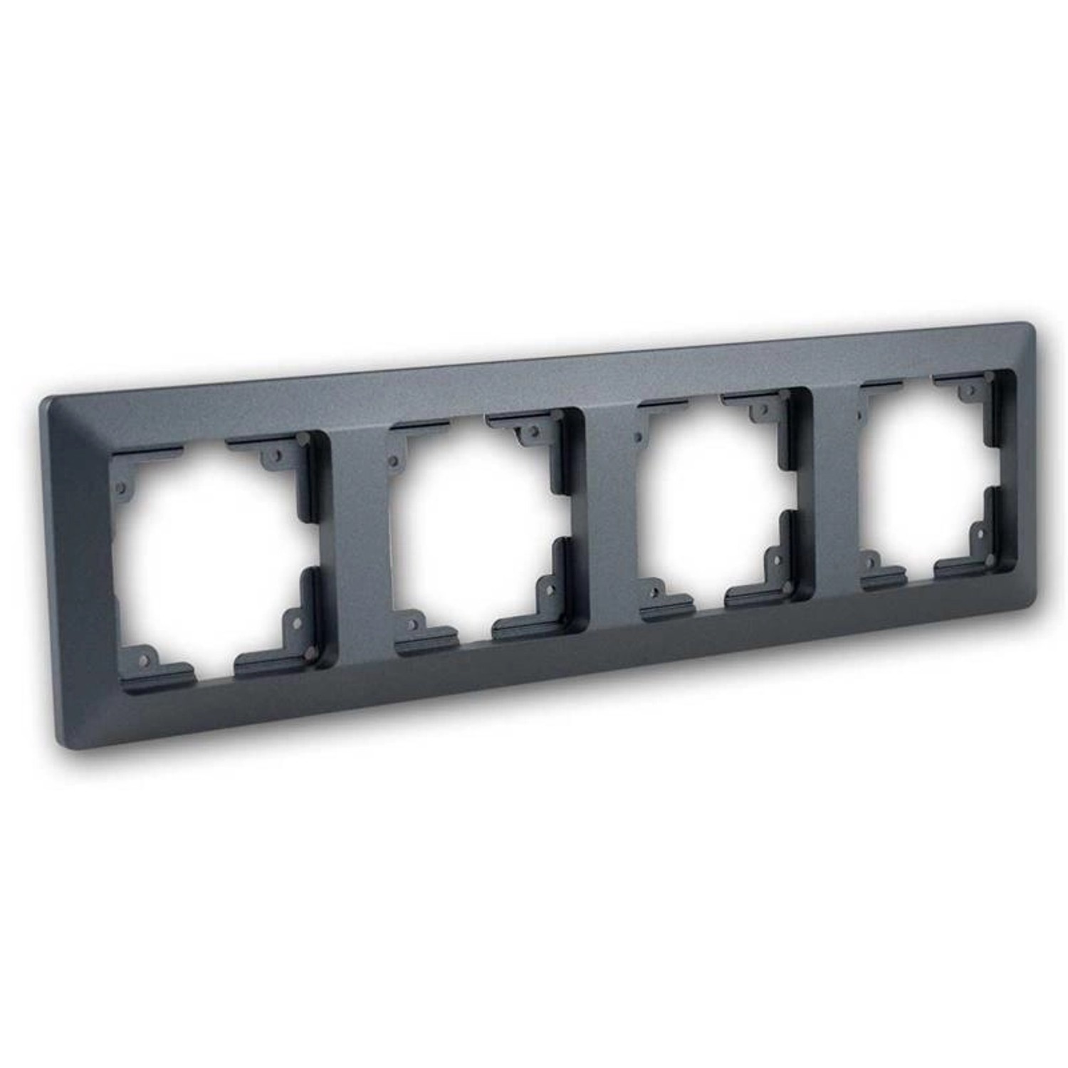 ChiliTec MILOS 4-Fach Rahmen Anthrazit Vierfachrahmen günstig online kaufen