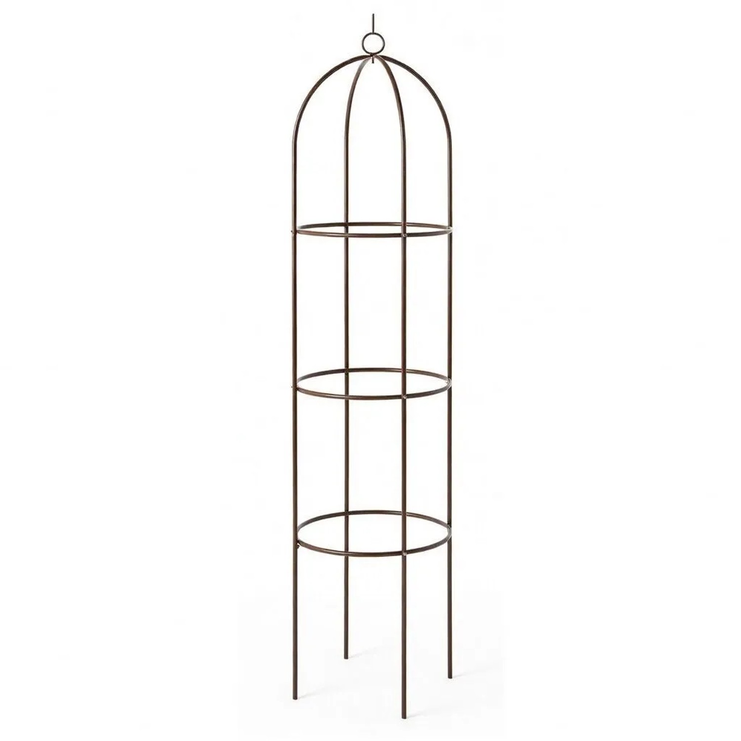 TTL GARDEN Obelisk Rankhilfe XL 195 x 40 cm Braun Metall Pulverbeschichtet Rankgitter Rosensäule Kletterhilfe für Rosen Clematis