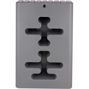 ARVES Regentonne Barletta 280 l Platinum, graue Kunststofftonne mit Aussparungen.