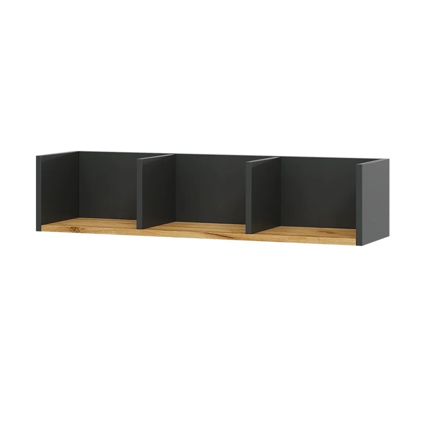Vicco Wandregal Tomy Anthrazit Goldkraft Eiche 90 x 20 Art Nr 54676