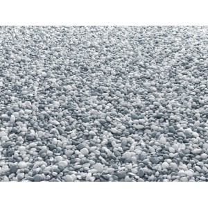 Garten-Splitt Schwarz-Weiß, 8-12mm, zur Dekoration von Gartenwegen und Steingärten.