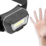 Westfalia LED Sensor-Kopfleuchte, schwarz, mit Akku und Sensorsteuerung. Ideal für Outdoor-Aktivitäten.