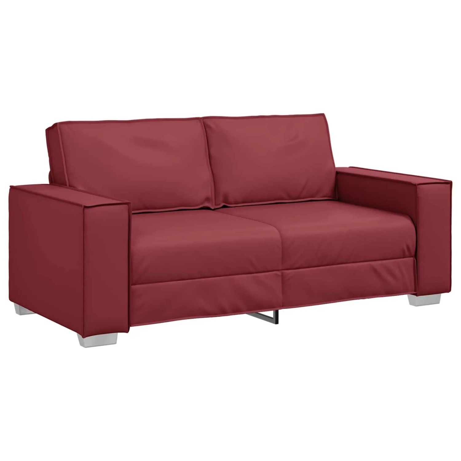 vidaXL Zweisitzer-Sofa Weinrot 180 cm Kunstleder 4105054